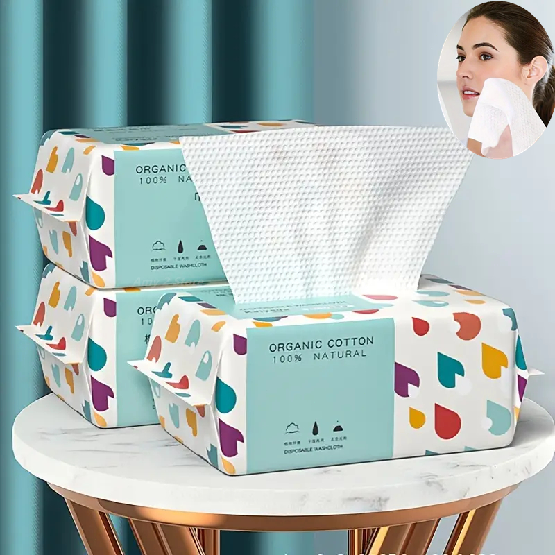 100 카운트 일회용 두꺼운 100% 코튼 페이스 타올 - Home Textiles Face Towel 리뷰 및 가격