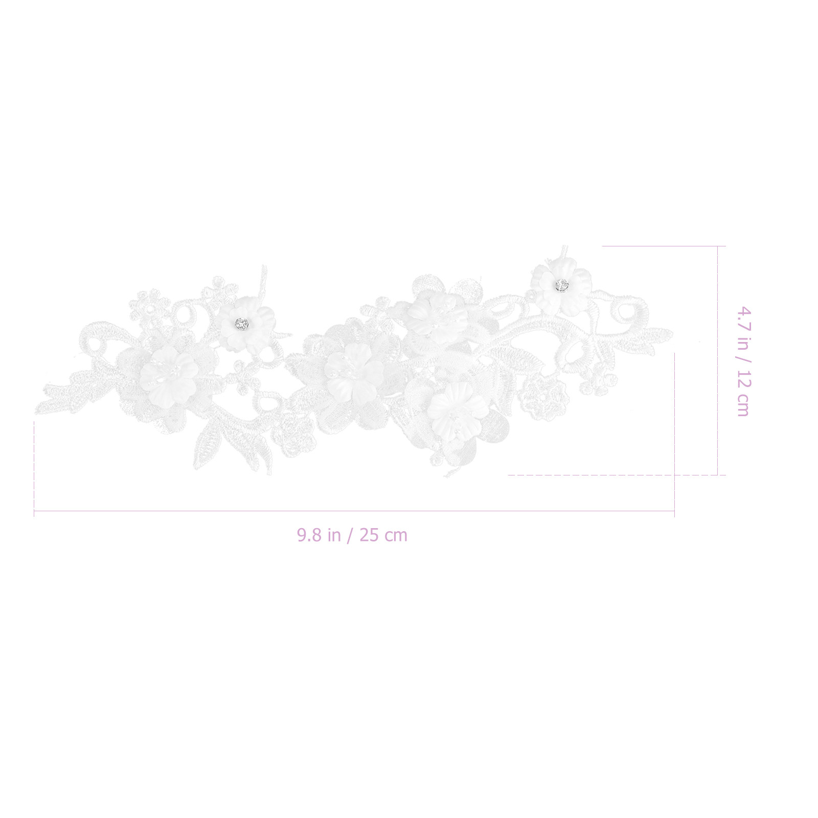 고급 폴리에스터 소재의 꽃무늬 레이스 리본 1쌍, 흰색 - Home Textiles Premium 리뷰 및 가격