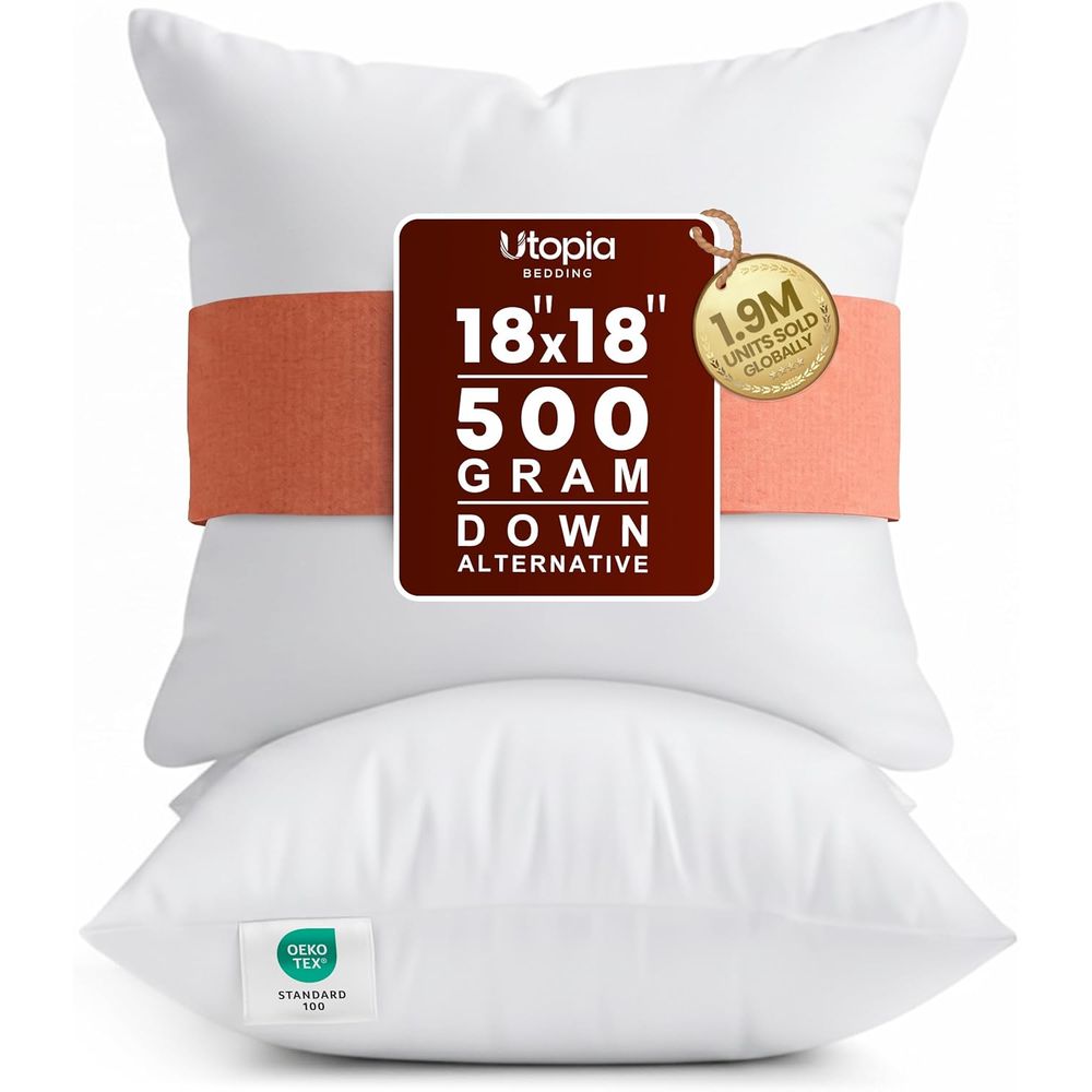 18x18 화이트 베개 인서트 한 쌍 (홈 데코 및 편 - Pillow Insert 18X18 리뷰 및 가격